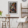thumbnail image 3 of Póster enmarcado - Jan Davidsz De Heem - Tulips, A Sunflower, An Iris And Other Flowers In A Glass Vase On The Marble Base Of A Column Dimensión LxA: 24cm x 18cm, Marco: Negro esquí esquí Gafas de esquí, 3 of 5