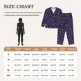 thumbnail image 4 of Honeii Lavender Flowers print Women's Pajama Sets Long Sleeve Button Down Sleepwear Nightwear Soft Pjs Lounge Sets-X-Large, 4 of 7