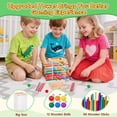 thumbnail image 4 of Juego de mesa de madera WhimsiPlay Montessori con 48 palos y 12 bolas, 4 of 9