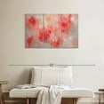 thumbnail image 2 of Elephant Stock At First Blush Wall Art - Horizontal Multi Panel Canvas - Living Room Wall Decor - Abstract Multi Panel - Red And Pink Decor By Macy Cole - 38" x 24", 2 of 8