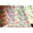 thumbnail image 2 of Colorful Tulle Curtains with Rod Pocket, Mosaic Pattern with Lines and Hand Drawn Elements Borders with Trapezoid Shapes, Sheer Drape for Wedding Party 2 Panels, 7 Sizes, Multicolor, by Ambesonne, 2 of 3