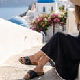 thumbnail image 6 of Cushionaire Leeds Sandals for Women, Slip On Big Buckle Slide Womens Sandals with Memory Foam Footbed, Comfortable Summer Footwear, 6 of 26