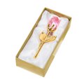 thumbnail image 1 of Rosa transparente en caja de regalo, escultura artística de flores para una elegante decoración de oficina en casa y un regalo romántico., 1 of 8