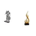 thumbnail image 1 of Figura de escritorio,Estatua de caballero,estatuilla,escultura,artesanía,decoración de escritorio,Arte coleccionable decorativo para la decoración del hogar y la oficina,Escultura abstracta, 1 of 8