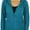 Peacock, variant on ToBeInStyle Women's Thin Fabric Long Sleeve Kangaroo Pocket Zip Up Hoodie - Navy - Small