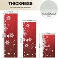 thumbnail image 4 of Red Christmas Snowflake Pattern Kitchen Rugs Sets Of 3,Kitchen Runner Rugs Non Skid Washable,Decorative Kitchen Floor Mats for Kitchen,Sink,Laundry,17"x30"+ 17"x47" + 17"x59", 4 of 6
