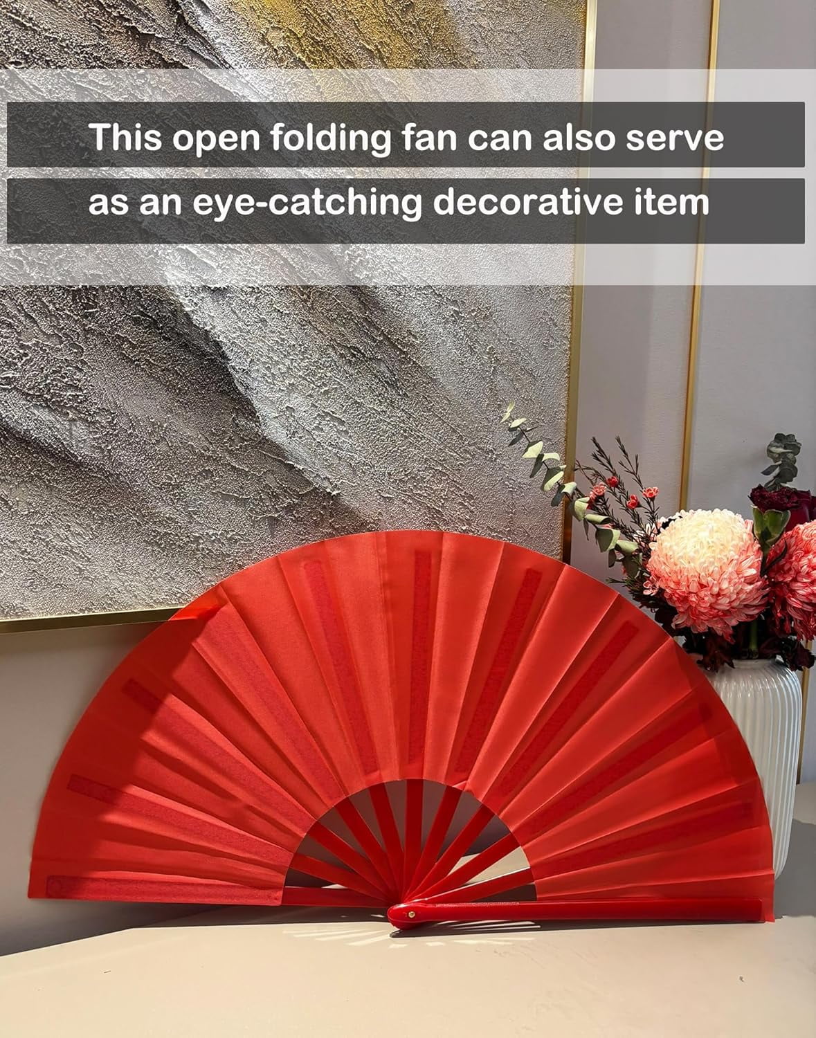 Easdesey 13inch Large Rave Fan Popping Fan Clacking Fans for Line Dancing,Hand Fans for Women