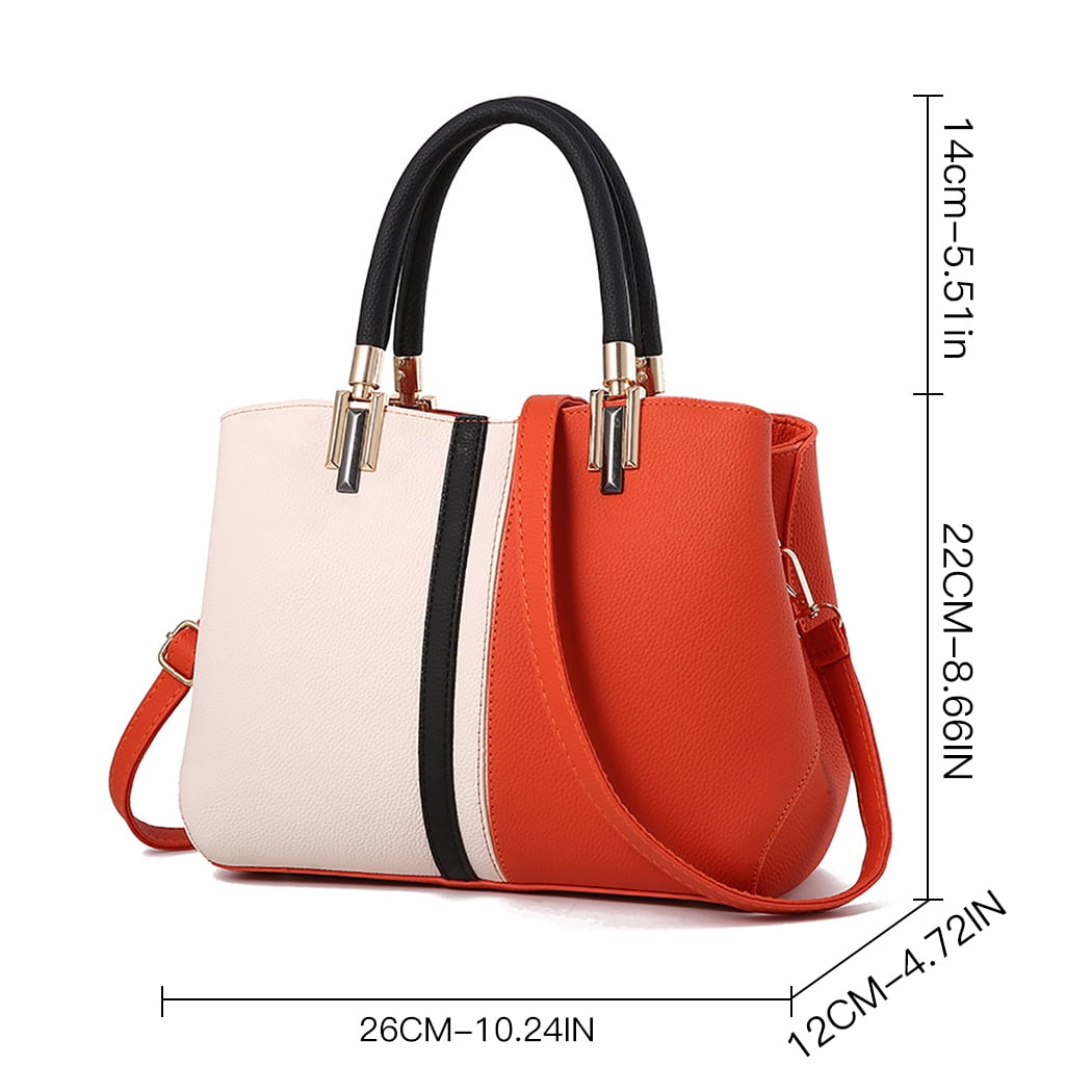 Nobrand Shoulder Bag Fashion Casual Splash Proof Handbag Purse Satchel Bag Crossbody Bag Orange