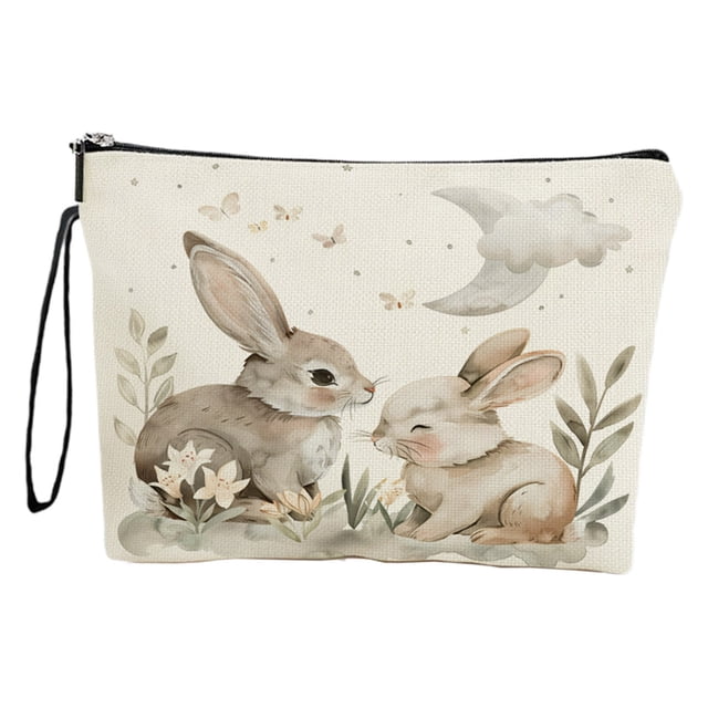 TanSiDing Easter Storage Bag Travel Toiletry Bag with Anti-slip Chain, Portable Cosmetic Organizer for Holiday Gifts, Wash Bag for Outdoor Camping and Daily Use