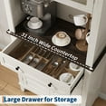 thumbnail image 5 of Huisuilinss Tall Storage Cabinet,Kitchen Pantry Cabinet,72" Food Pantry Storage Cabinet With 2 Glass Doors,Storage Drawers,Freestanding Cupboard,Farmhouse Kitchen Hutch For Living Dining Room Office, 5 of 7