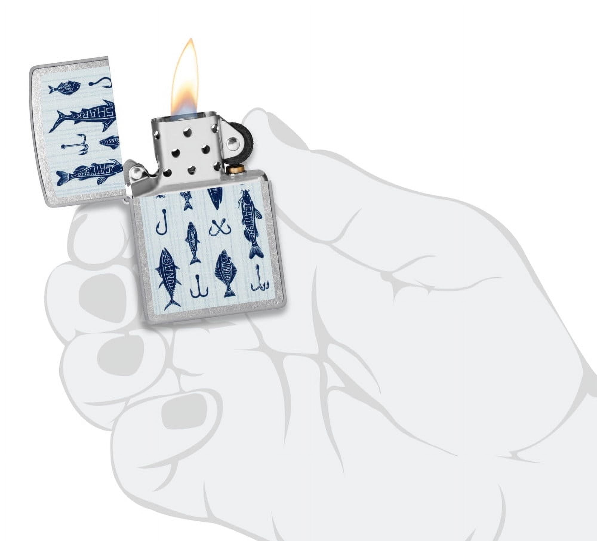 Zippo Pocket Lighter Off the Hook Design Street Chrome