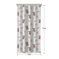 thumbnail image 5 of White Highland Cow Flower Pattern Shower Curtain 36"x72" ,Bathroom Decorative Shower Curtains Set with 12 Hooks,Modern Waterproof Washable Shower Curtain, 5 of 6