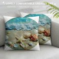 thumbnail image 3 of Autua Starfish Shells Water Sand Graphic Decorative Throw Pillow Cover for Home - Soft and Durable Pillow Covers 1PC 22x22in, 3 of 5