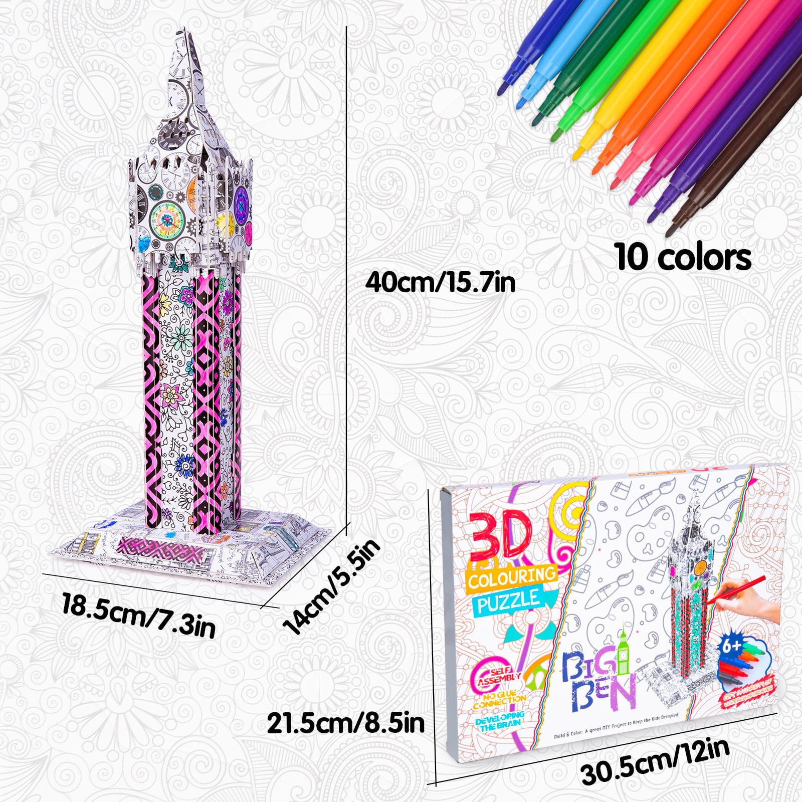  Arts Crafts for Kids Ages 6-8-12, 7 Sets Mandala 3D Coloring  Puzzles, Art Supplies for Kids 9-12 DIY 3D Puzzles for Kids Ages 3-5 4-8,  Crafts for Girls Ages 6-8-12, Origami