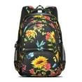 thumbnail image 2 of Black Sunflower Backpack for School,Cute School Bag,Schoolbag with Adjustable Shoulder Straps & Padded Back,16.9 Inch, 2 of 5