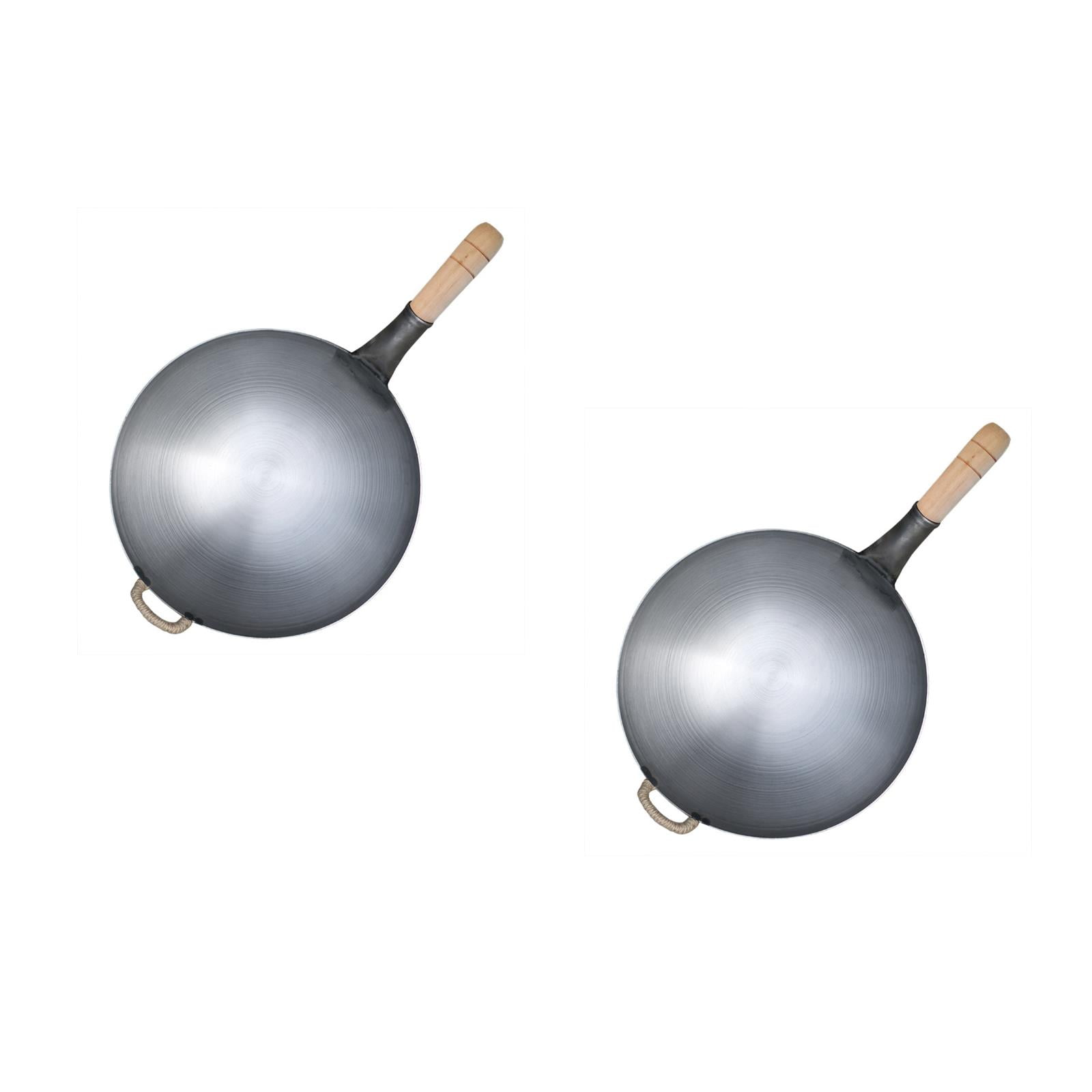 OFFIGAM Set of 2 Non-Stick Frying Pans with Wooden Handles, Cookware for Everyday Use