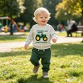 thumbnail image 6 of TOWED22 Toddler Baby Boy Fall Winter Clothes Crewneck Sweatshirt Long Sleeve Print Graphics Shirt and Pants Cute Boys Outfits, 6 of 7