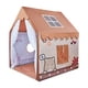 thumbnail image 1 of Jugar la tienda de campaña Indoor Playhouse Decoración de la sala plegable Interior al aire libre Princesa Tienda de juego para parques niños y niñas Marrón, 1 of 10
