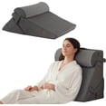 thumbnail image 1 of Wedge Pillow Headboard Orthopedic Bed Wedge Pillows Set for After Surgery Adjustable Pillow Wedge for Acid Reflux&Back Pain Relief Sleeping Back Pillow for Bed Sitting Up Wh, 1 of 6