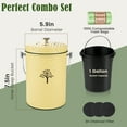 thumbnail image 5 of Countertop Compost Bin Kitchen,Odor Resistant Indoor Compost Bin with Lid and Compost Bags,Compost Bucket Composter Container for Food Waste,Yellow, 5 of 7