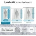 thumbnail image 6 of LiBa PEVA 10-Gauge Bathroom Shower Curtain Liner, 36" W x 72" H 10G White, Heavy-Duty Thickness Stall Shower Liner, Waterproof, Mold & Mildew-Resistant, Heavyweight Non-Toxic Fabric, 6 of 8
