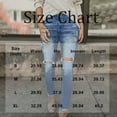 thumbnail image 3 of Women's Mid-Stretch Ripped Jeans, Straight Leg Denim Pants with Casual Slim Fit & Comfort Waistband,Blue L, 3 of 5