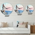 thumbnail image 4 of Designart 'A Lighthouse On A Rock Shore In Early Morning' Nautical & Coastal Wall Clock, 4 of 5