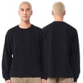 thumbnail image 7 of BELLA + CANVAS Unisex Heavyweight Garment-Dyed Long Sleeve Crewneck T-Shirts (Black , M), 7 of 7