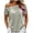 Gray, variant on Womens Casual Tops Slouch Shoulder Lightweight Mesh T-Shirt for Spring and Summer Casual Wear