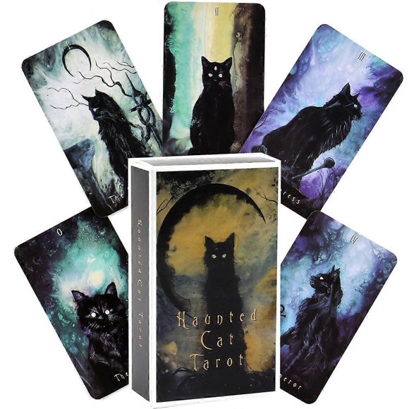 Haunted Cat Tarot Deck: Rider-Waite Feline Tarot Reading Cards