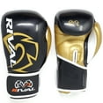 thumbnail image 2 of Rival Boxing RB7 Fitness+ Hook and Loop Bag Gloves - 16 oz. - Black/Gold, 2 of 6