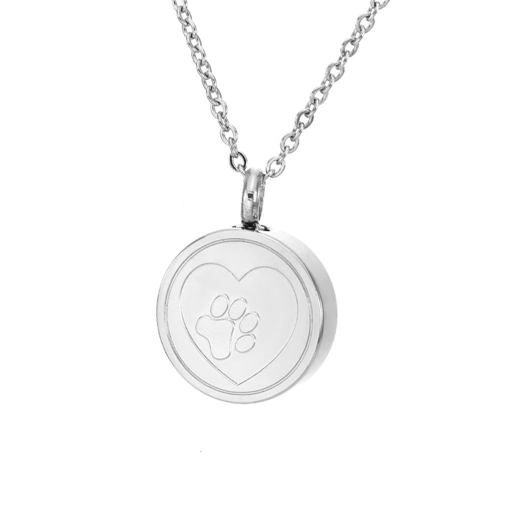 Gieenan Pet Urn Necklace for Dog Cats Ashes Pet Cremation Jewelry Keepsakes Gift Unisex