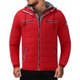 thumbnail image 2 of Vedolay Coat for Men Winter Waterproof Hooded Warm Coats Parkas Outwear Jackets Red,XL, 2 of 4