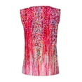 thumbnail image 5 of ALLLIST Pink Womens Tops Summer Button Embellished Sleeveless Graphic V-Neck Tank Tops Tank XXXL, 5 of 5