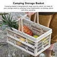 thumbnail image 5 of Foldable Picnic Basket, Camping Storage Box with Handle and Movable Wooden Board, Plastic Car Trunk Organizer Portable Storage Basket for Outdoor Parties Home(M 14.8 x 9.8 x 7.9in-, 5 of 7