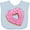 AE-Light Blue, variant on Inktastic Heart Shaped Donut with Pink Icing and Sprinkles Boys or Girls Baby Bib