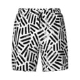 thumbnail image 4 of Lsque Mens Swim Trunks Weave Geometric Pattern - Bathing Suit Compression Liner - Beach Swim Shorts Swimwear - (S-3XL) - Stretch Quick Dry -Medium, 4 of 9