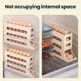 thumbnail image 5 of 4 Tiers Egg Holder for Fridge,Creative Automatic Scrolling Egg Dispenser,Household Large Capacity Space Saving Egg Organizer for Kitchen,Refrigerator,Cabinets (Frosted Transparent), 5 of 5