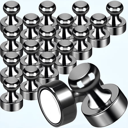 ACDANC 20Pack Strong Magnets for Refrigerator,Neodymium Fridge Magnets for Dry Erase Board,Lockers,Whiteboard,Kitchen,Home,Office,Classroom,Black