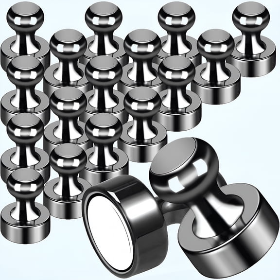 ACDANC 20Pack Strong Magnets for Refrigerator,Neodymium Fridge Magnets for Dry Erase Board,Lockers,Whiteboard,Kitchen,Home,Office,Classroom,Black