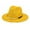 Yellow, variant on Stylish Summer Sun Wide Brim Straw Bucket Hat for Women Retro Fashion Pearl Sunscreen Accessory Red One Size