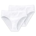 thumbnail image 1 of SCHIESSER Braguitas Tai para mujer, pack de 2 - «Cotton Essentials», pantalones Tai, algodón Blanco 2XL (XX-Large), 1 of 6