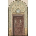 thumbnail image 2 of Charles Monblond 10x14 Black Ornate Wood Framed Double Matted Museum Art Print Titled: Designs for Arched Doorway (19th Century), 2 of 5
