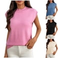 thumbnail image 2 of Fengactive Womens Sleeveless Sweater Vest Summer Casual Crew Neck Cap Sleeve Loose Knit Lightweight Pullover Tank Tops, 2 of 9