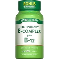 Vitamin B Complex | Plus B12 | 165 Tablets | For Men and Women | by Nature's Truth