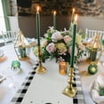 thumbnail image 5 of St Patrick Table Runner 71 inches Long St.Patrick''s Day Lucky Shamrock Gnomes Green Buffalo Plaid Kitchen Table Runner for Dining Table linen table runners for Party Home Decoration 13.8 x71 inch, 5 of 6