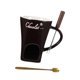 thumbnail image 4 of Juego de olla para fondue, taza para fondue, electrodomésticos de cocina con tenedor, cuchara, taza para derretir cerámica Marrón, 4 of 9