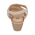 thumbnail image 4 of GC Shoes Womens Rhinestone Strap Wedge Sandals, Open Toe Elastic Sling Back Summer Platform Slide Sandal, Pelle/Gold/7, 4 of 6
