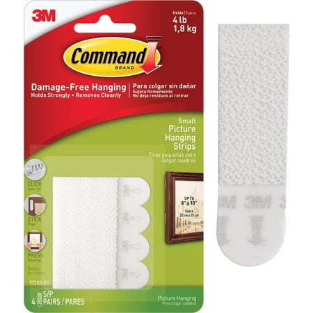 

2Pc 3M Command 5/8 In. X 2-1/4 In. White Interlocking Picture Hanger Strips (8-Count)