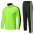 thumbnail image 2 of 2 Piece Men's Side Striped Tracksuit Sets Zip-up Stand Collar Jackets Relaxed Fit Pants Fall Running Workout Activewear M-5XL, 2 of 6